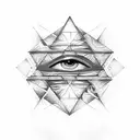 pyramid with all-seeing eye  tattoo design idea