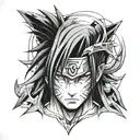 sasuke curse mark tattoo design idea