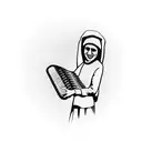 nun playing accordion tattoo design idea