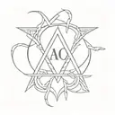 alpha omega chrisme catholic  tattoo design idea