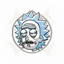 rick and morty tattoo design idea