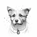 dog print with name "Bailey" tattoo design idea