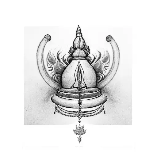 armband which includes lord shiva kailash parvaat, word swayambhu, tattoo design idea