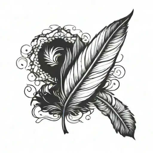 Indian Feather  tattoo design idea