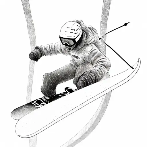 Snowboard tattoo design idea