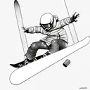 Snowboard tattoo design idea