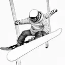Snowboard tattoo design idea