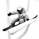 Snowboard tattoo design idea