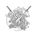 cocaine roulette tattoo design idea