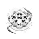 cocaine roulette tattoo design idea