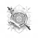 cocaine roulette tattoo design idea