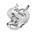 Pipe  tattoo design idea