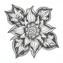 edelweiss flower tattoo design idea