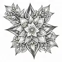 edelweiss flower tattoo design idea