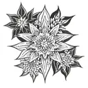 edelweiss flower tattoo design idea