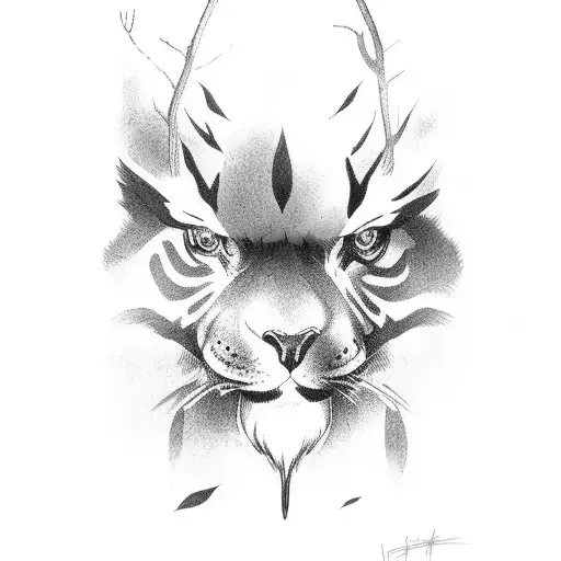 cruz en un bosque con cuervos tattoo design idea