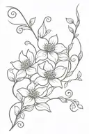 floral vines tattoo design idea