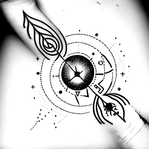 Virgo Aquarius Libra Astrological Tattoo tattoo design idea