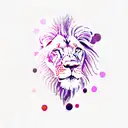 a lion with a clock tattoo design idea