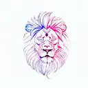 a lion with a clock tattoo design idea