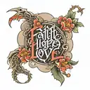 faith, hope and love japanese  tattoo design idea