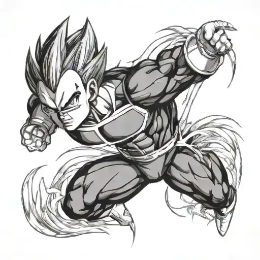 majin vegeta tattoo design idea