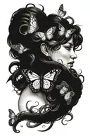 Medusa, octopus, butterfly, strength, survivor, sexual assault, childhood trauma tattoo design idea