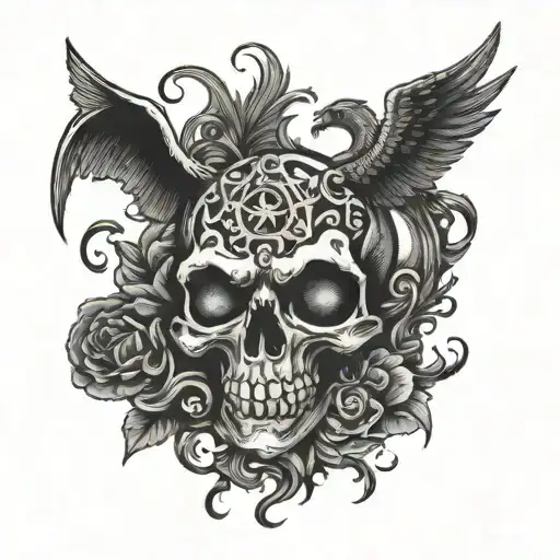 heaven vs hell dark tattoo tattoo design idea