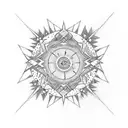 tiny stones and butterflies exploding out of a single point outward into a v shape tattoo design idea