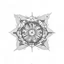 tiny stones and butterflies exploding out of a single point outward into a v shape tattoo design idea