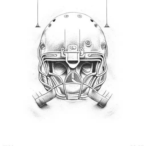 American football tattoo design idea