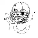 american football tattoo design idea
