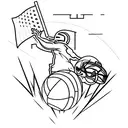 american football tattoo design idea