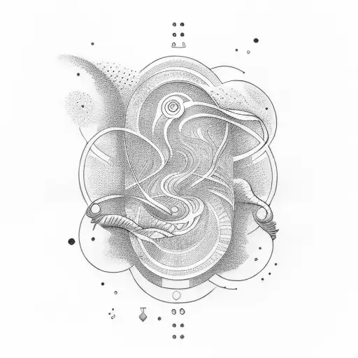 golden ratio wave tattoo design idea