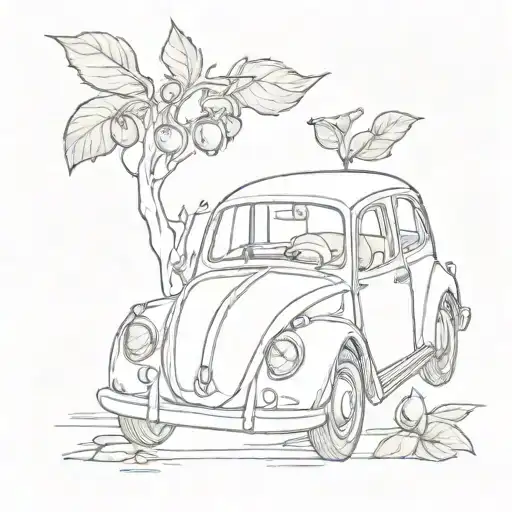 a little blueberry that looks like a car tattoo design idea