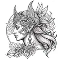 Freya Goddess tattoo design idea