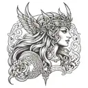 Freya Goddess tattoo design idea