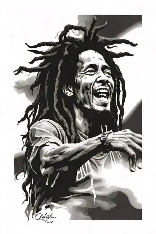 Bob Marley tattoo design idea