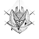 Bohemian-style tattoo featuring a combination of arrow, star, and heart motifs tattoo design idea