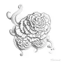 carnation and venus tattoo design idea