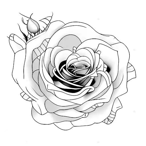 rose with coordinates  tattoo design idea