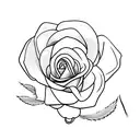 rose with coordinates  tattoo design idea