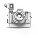 sony cinema camera with video film and clapper board tattoo design idea