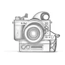 sony cinema camera with video film and clapper board tattoo design idea