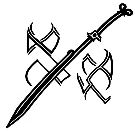 Sword tattoo design idea