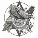 four directions, four elements, , eagle, coyote, bear, buffalo medicine wheel tattoo design idea