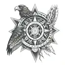 four directions, four elements, , eagle, coyote, bear, buffalo medicine wheel tattoo design idea