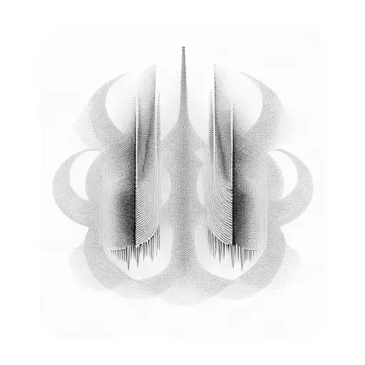 sound waves tattoo design idea