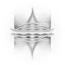 sound waves tattoo design idea