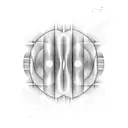 sound waves tattoo design idea